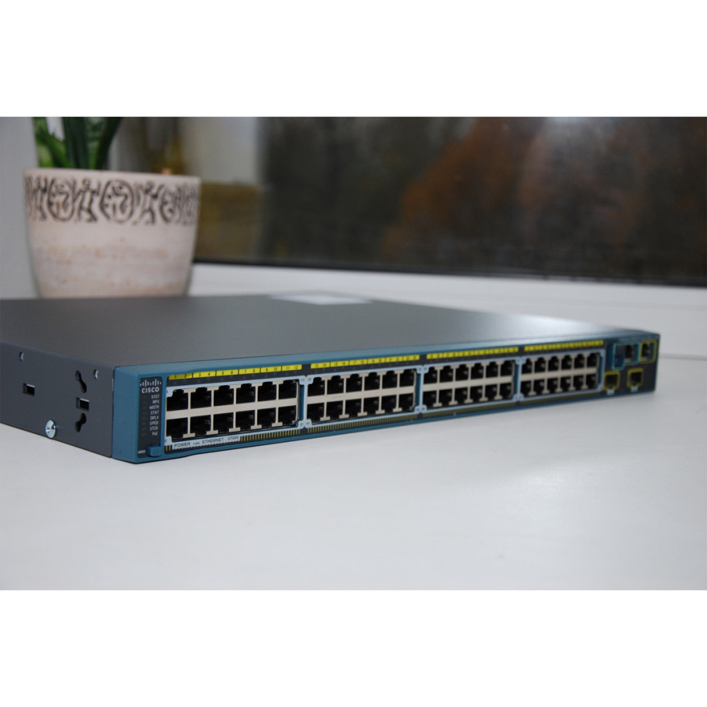 سوئیچ شبکه 48 پورت + 2 پورت +SFP با 24 پورت PoE سیسکو مدل WS-C2960S-48LPD-L